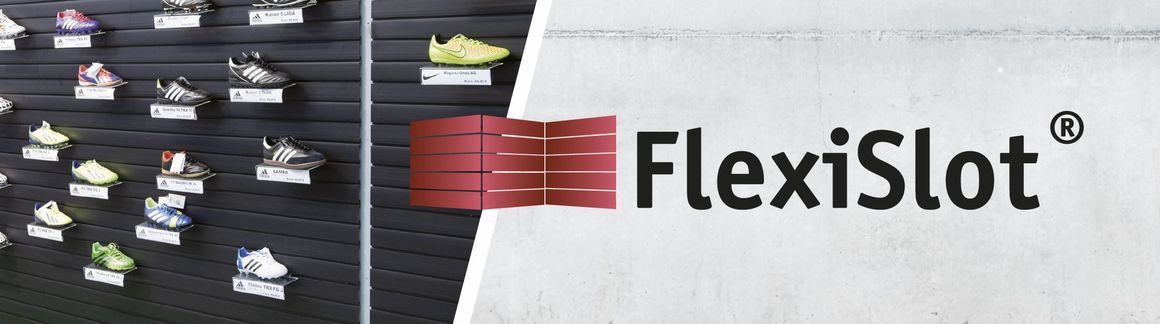 FlexiSlot® Warenpräsentation im Schuhgeschäft