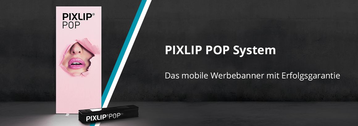 PIXLIP POP als mobiles Werbebanner nutzbar