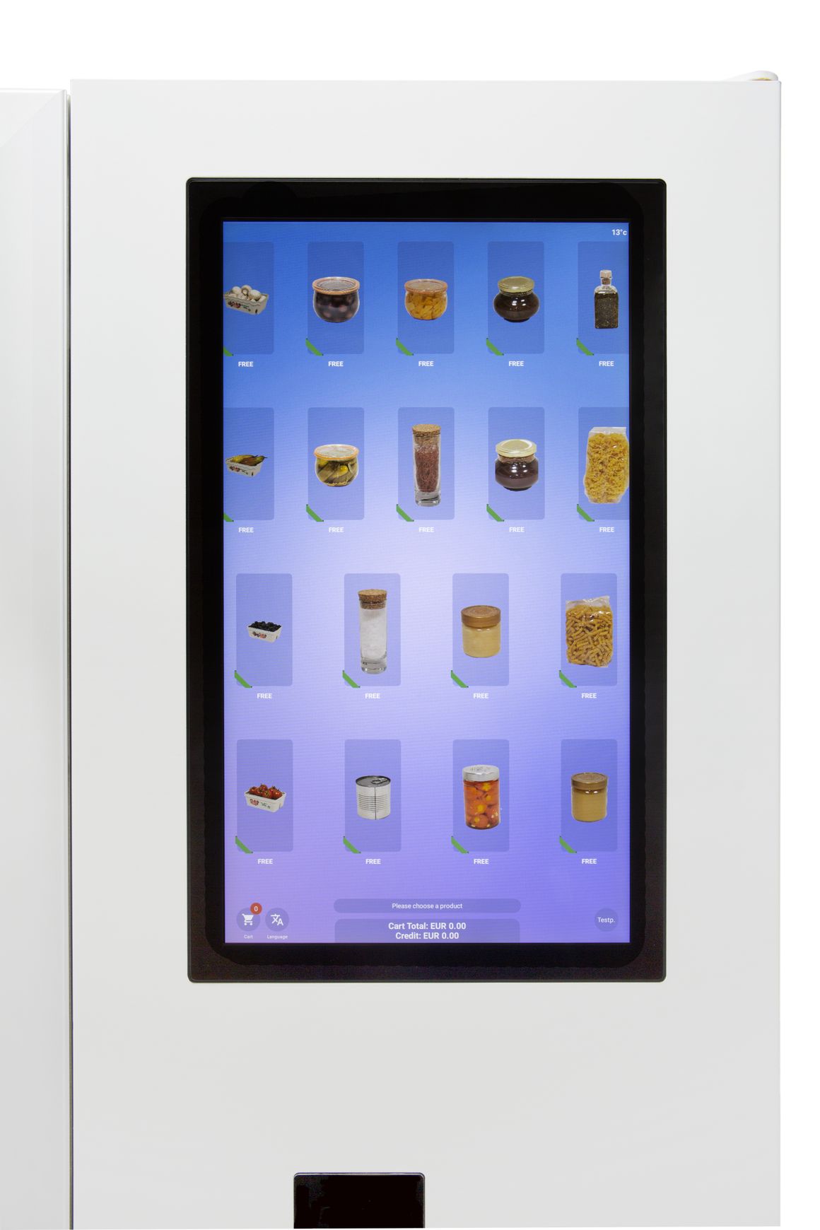 Großes Touchscreen Display am Lemgo Verkaufsautomat
