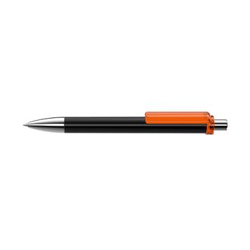 Druckkugelschreiber „Fashion” in schwarz oder weiß mit farbigem Clip