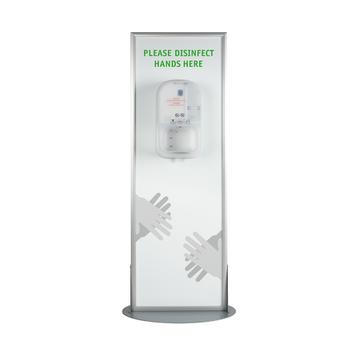 Hygienestation „Multi“ 2-seitig mit Steripower-Handdesinfektionsgeräten