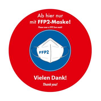 Fensterfolie „FFP2-Maske tragen“