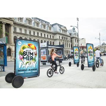 Werbeanhänger für Fahrräder „Clever“