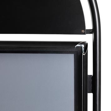 Kundenstopper „Nordic“, 35 mm Profil, regenwasserfest, schwarz
